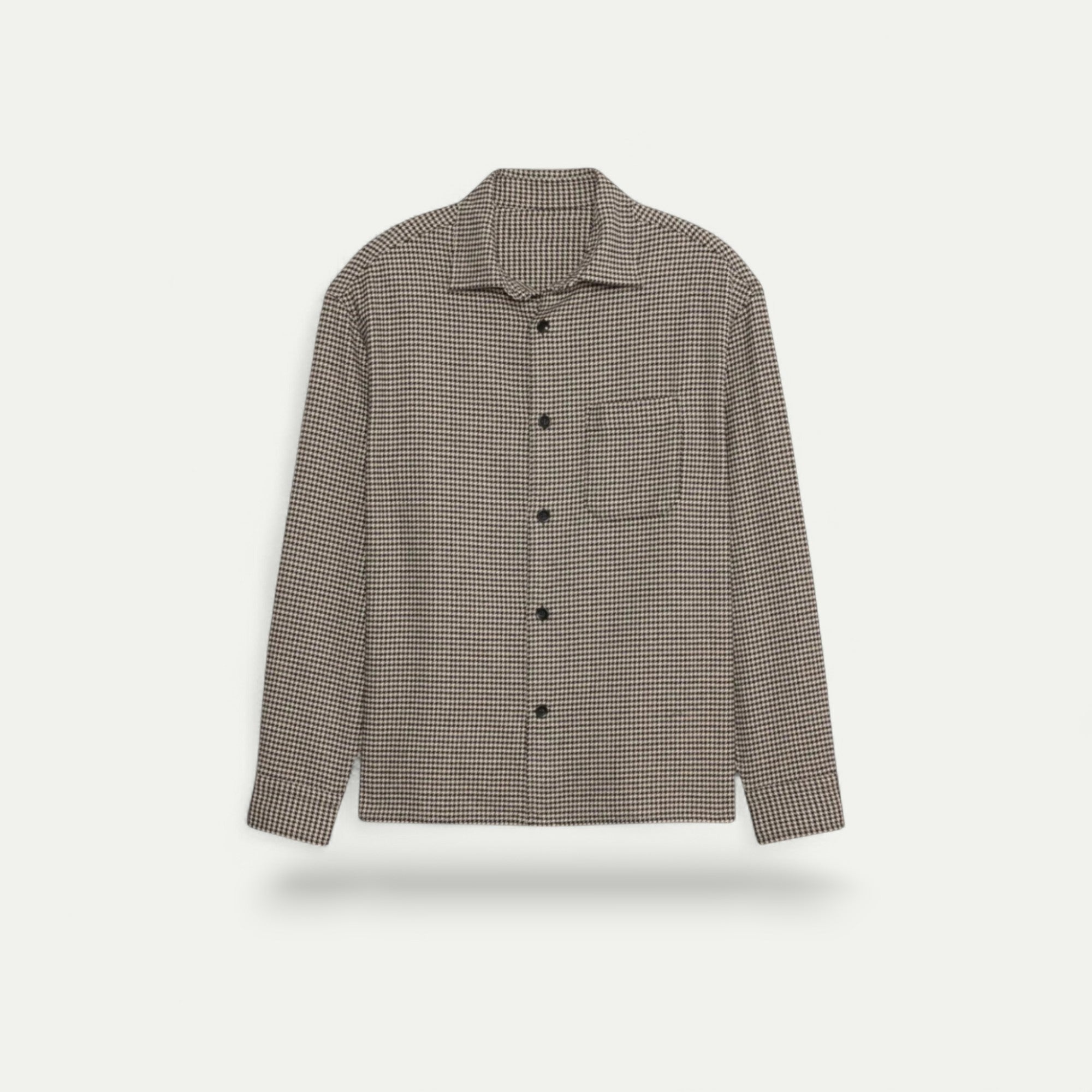 Azirado men's flannel overshirt in a stylish check pattern with button closure and pocket