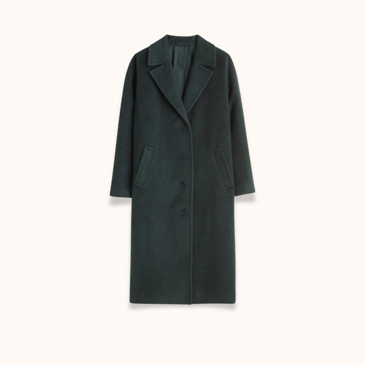 Longline Wool Blend Trench Coat