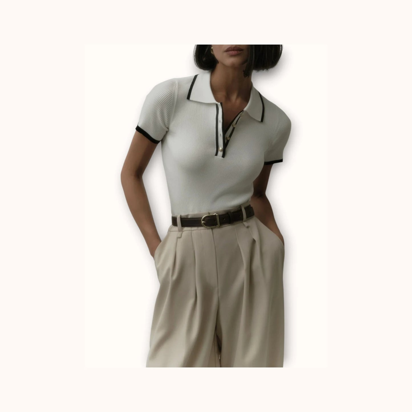 Women’s Cropped Polo Shirt