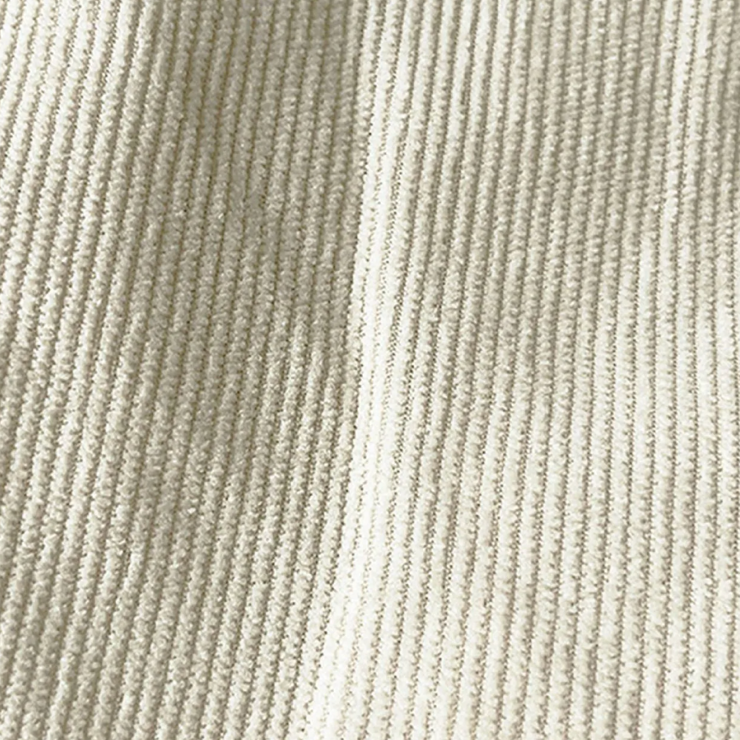 Close-up of soft fabric texture from Azirado men's corduroy polo set in light color