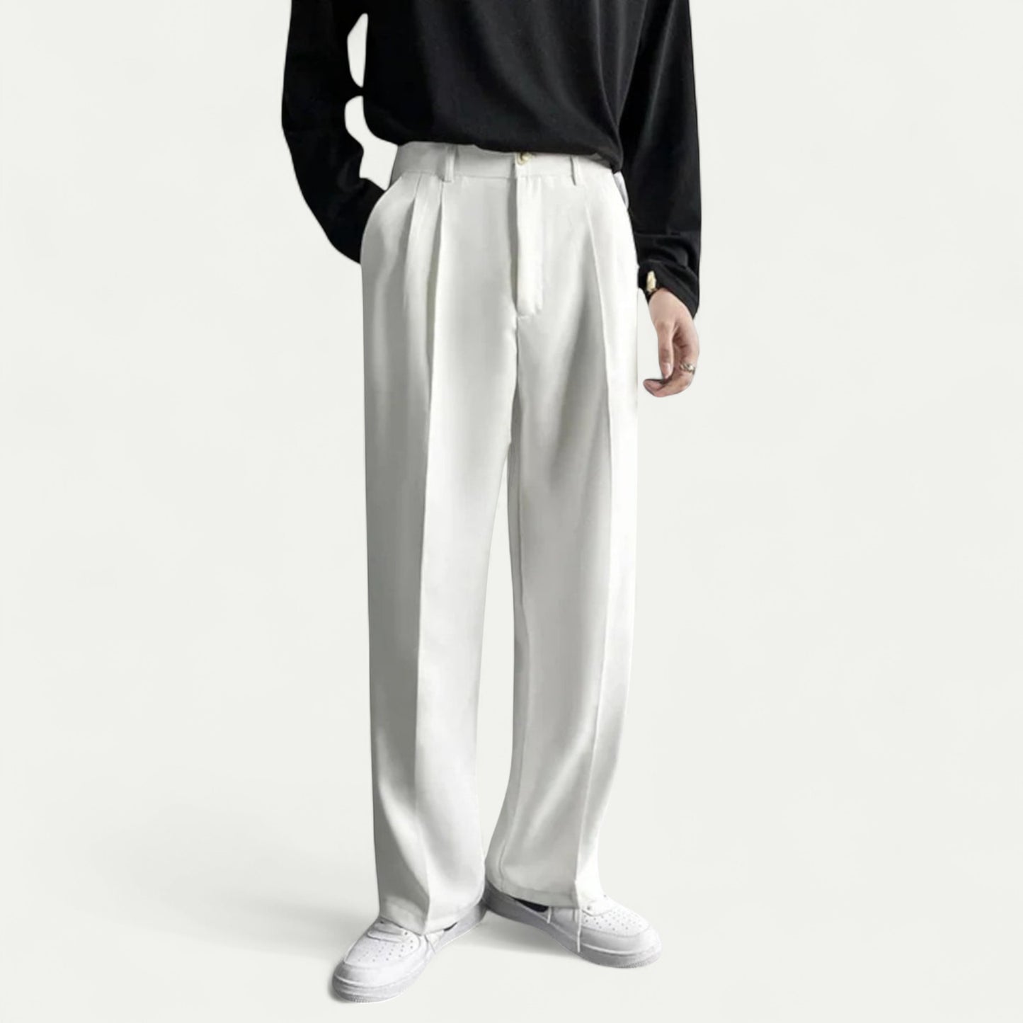 Azirado Men's Oversized Summer Trousers for Comfort